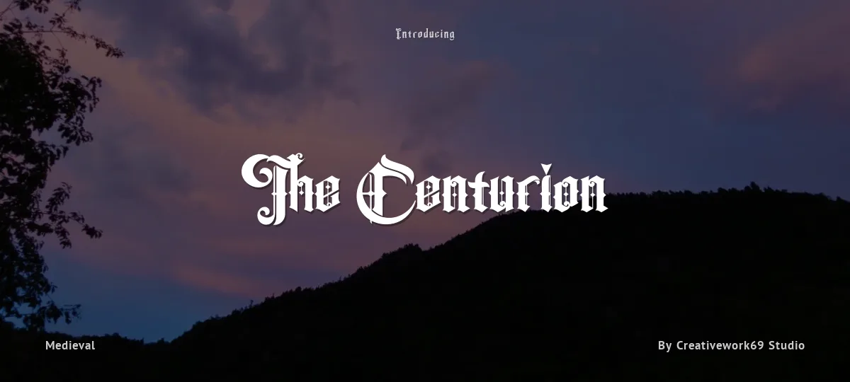 The Centurion font preview