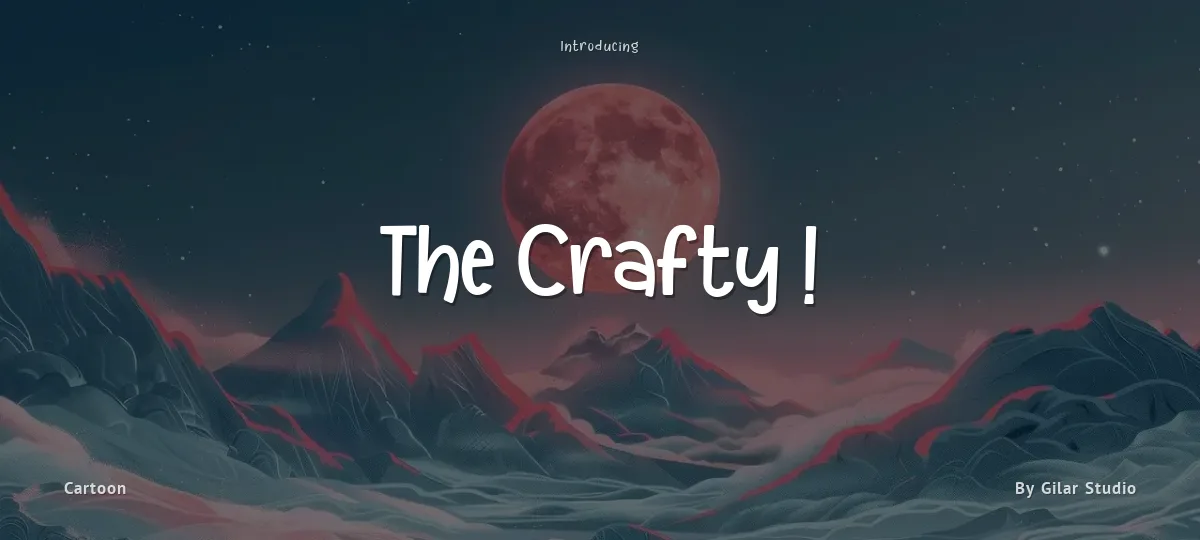 The Crafty ! font preview