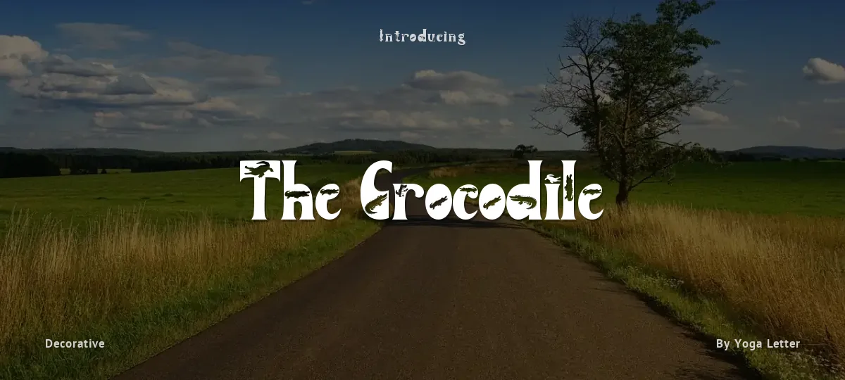 The Crocodile font preview