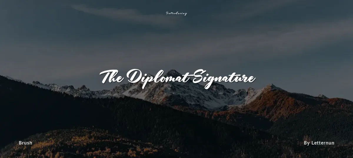 The Diplomat Signature font preview