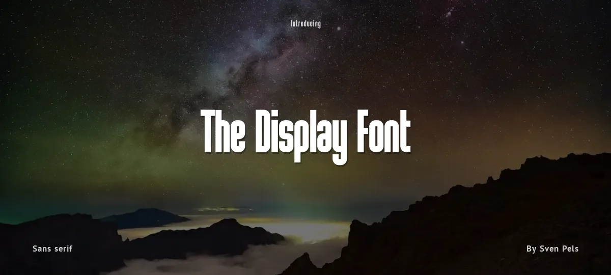 The Display Font font preview
