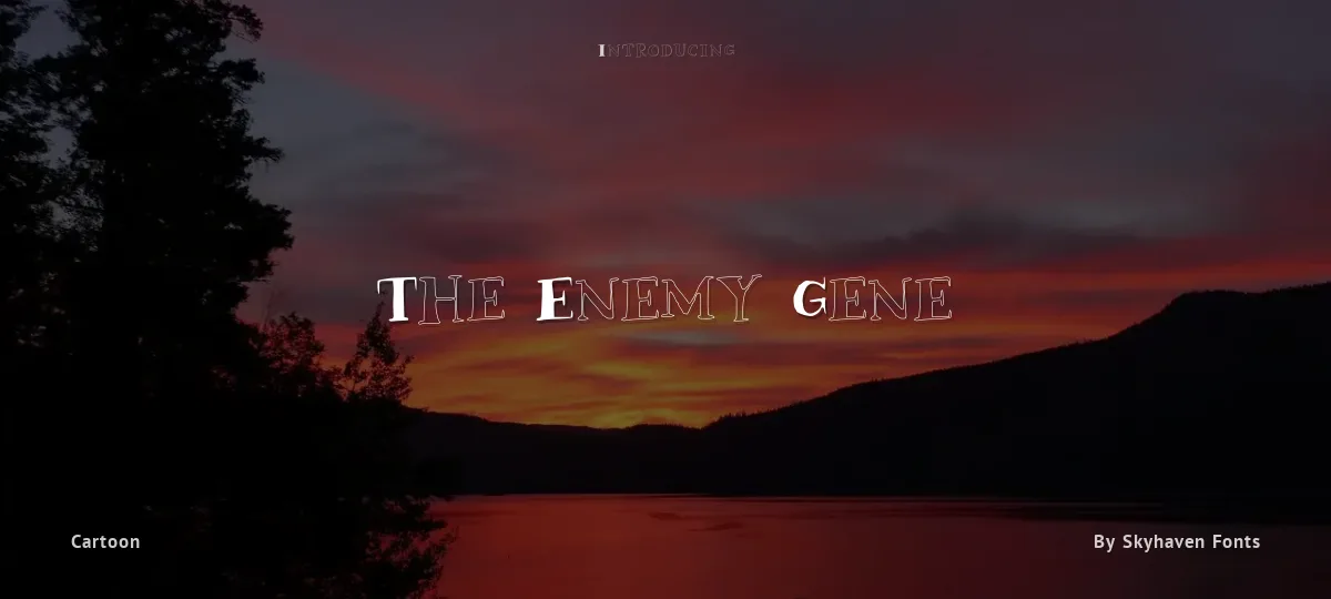 The Enemy Gene font preview