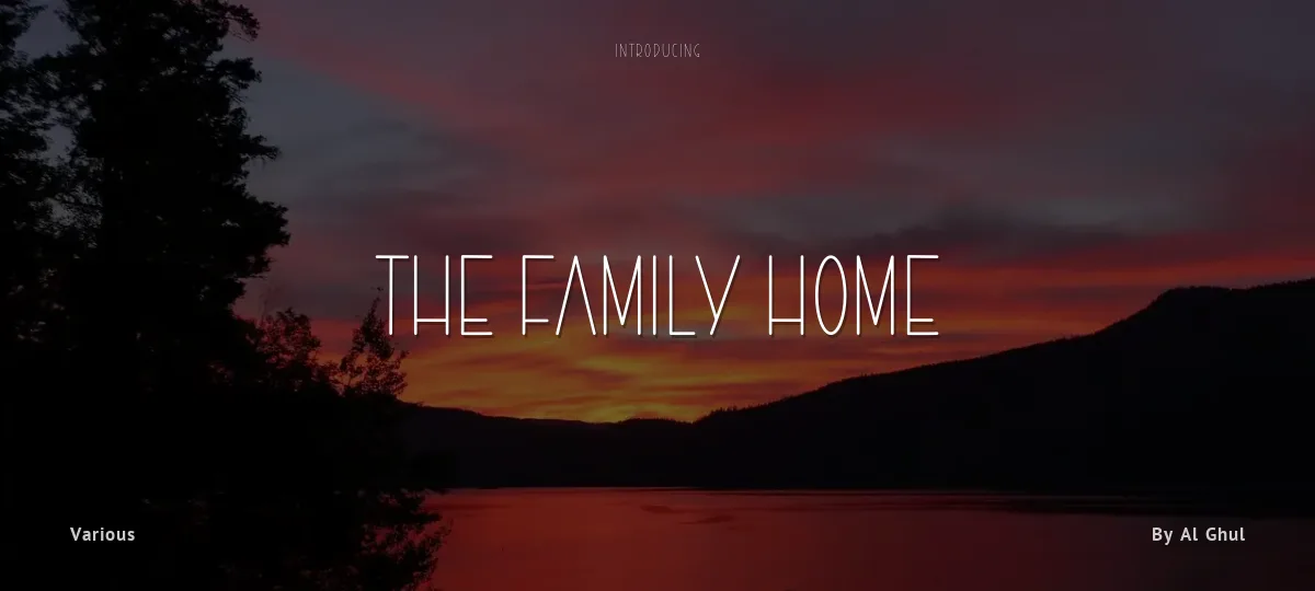 The Family Home font preview
