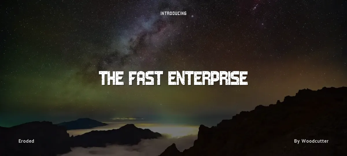 The Fast Enterprise font preview