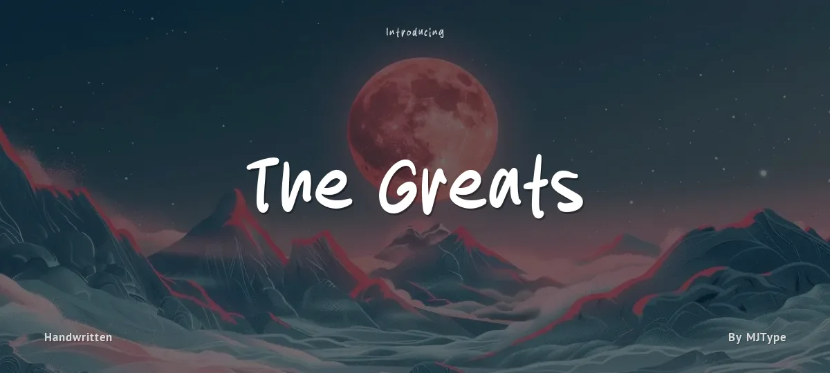 The Greats font preview