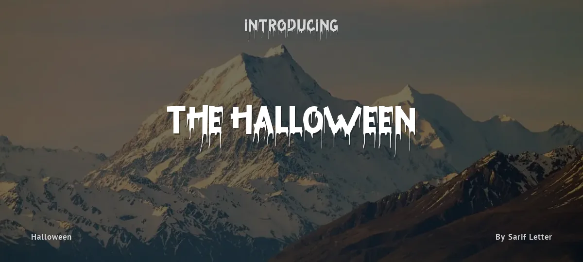 The Halloween font preview