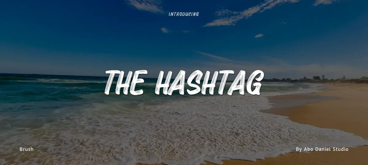 The Hashtag font preview