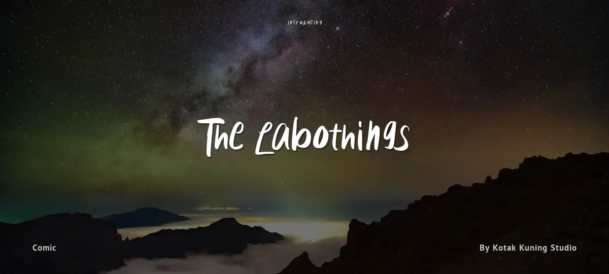 The Labothings font preview