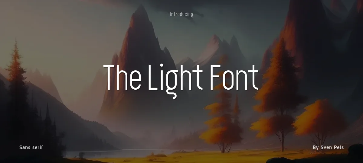 The Light Font font preview