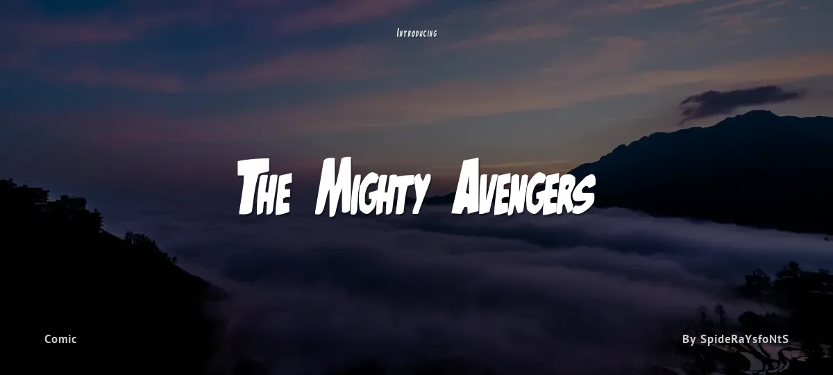 The Mighty Avengers font preview