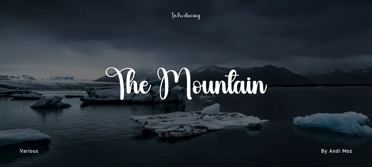 The Mountain font preview
