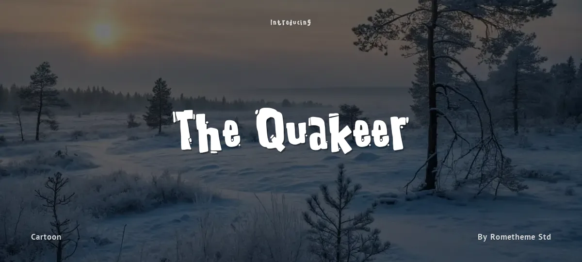 The Quakeer font preview