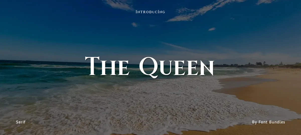 The Queen font preview