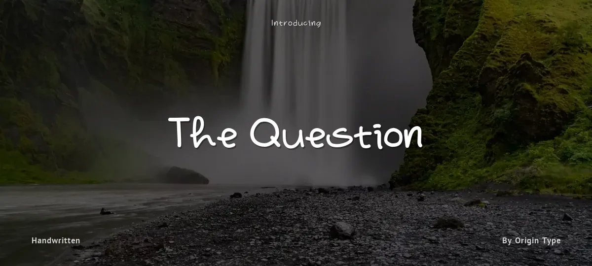 The Question font preview