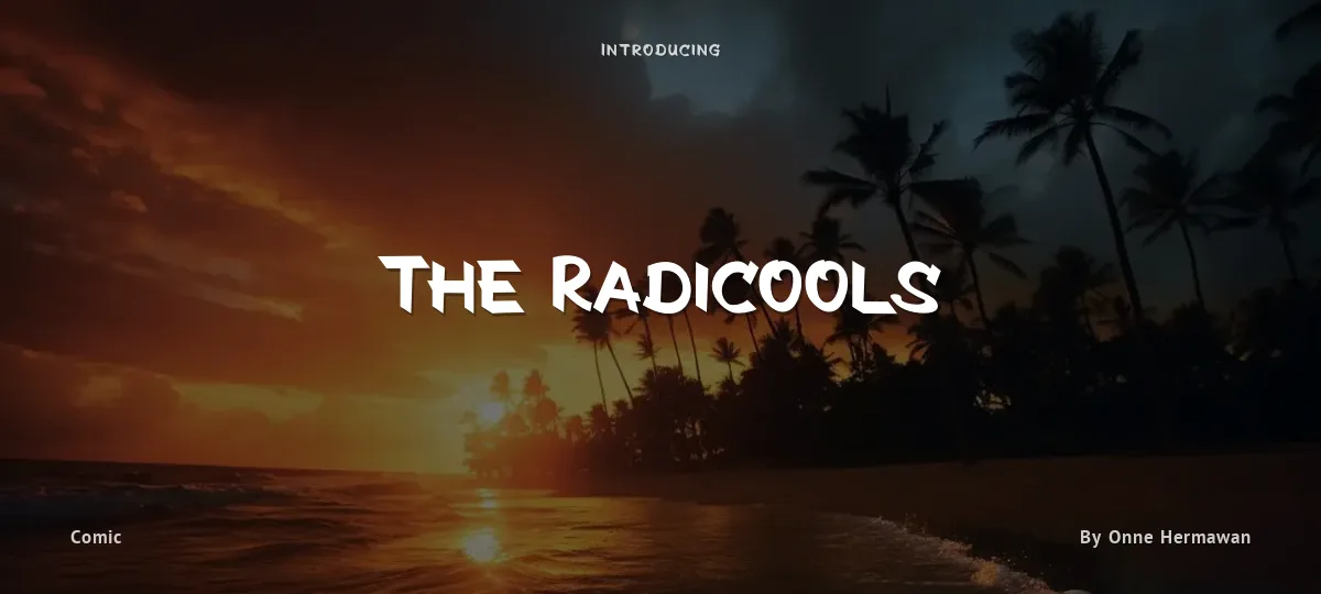 The Radicools font preview