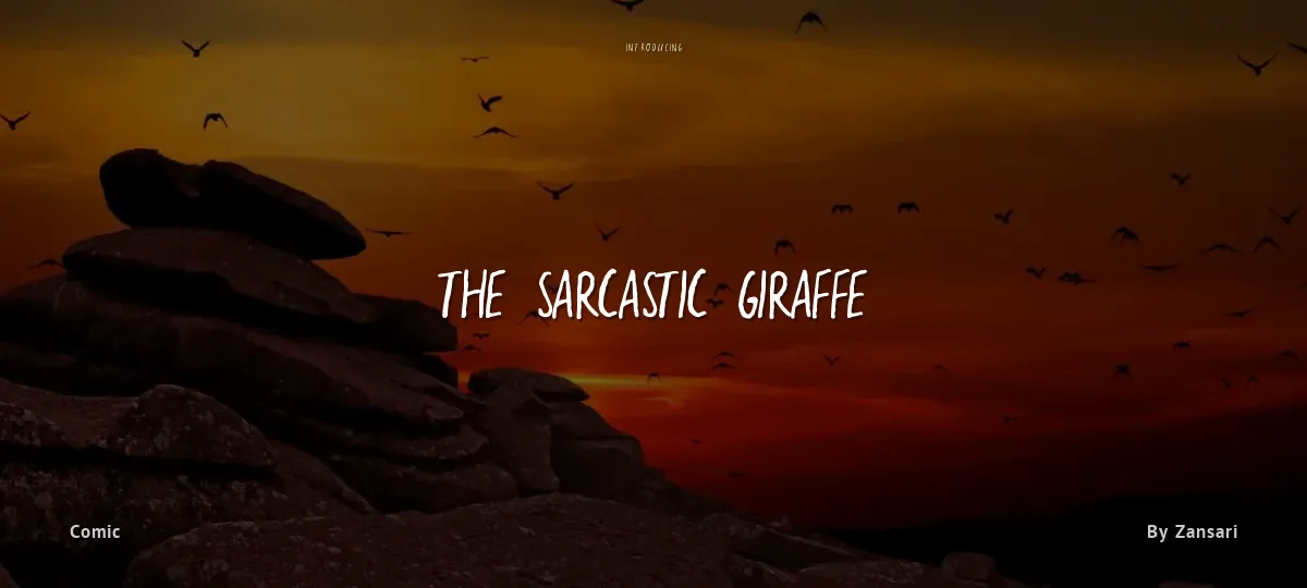 The Sarcastic Giraffe font preview