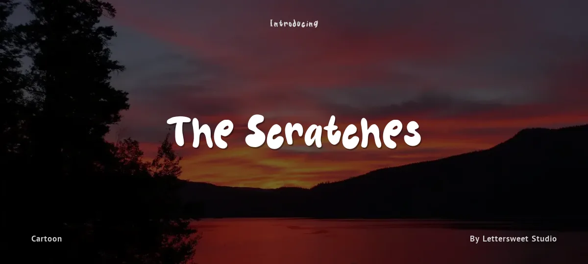 The Scratches font preview