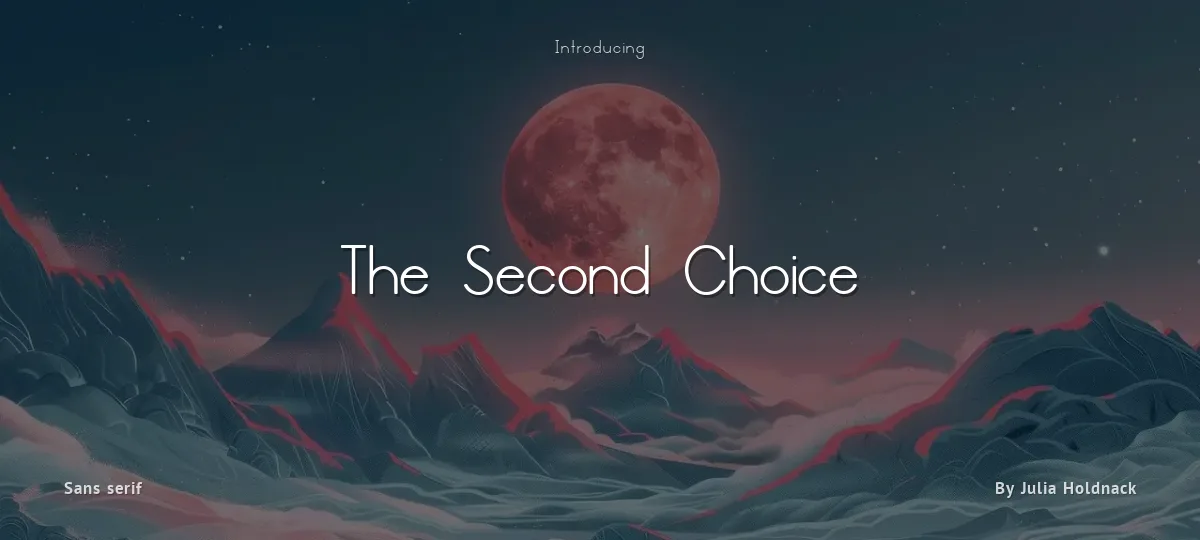 The Second Choice font preview