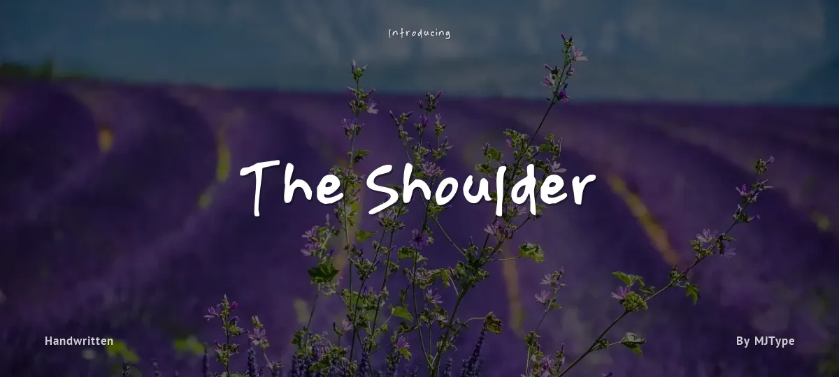 The Shoulder font preview