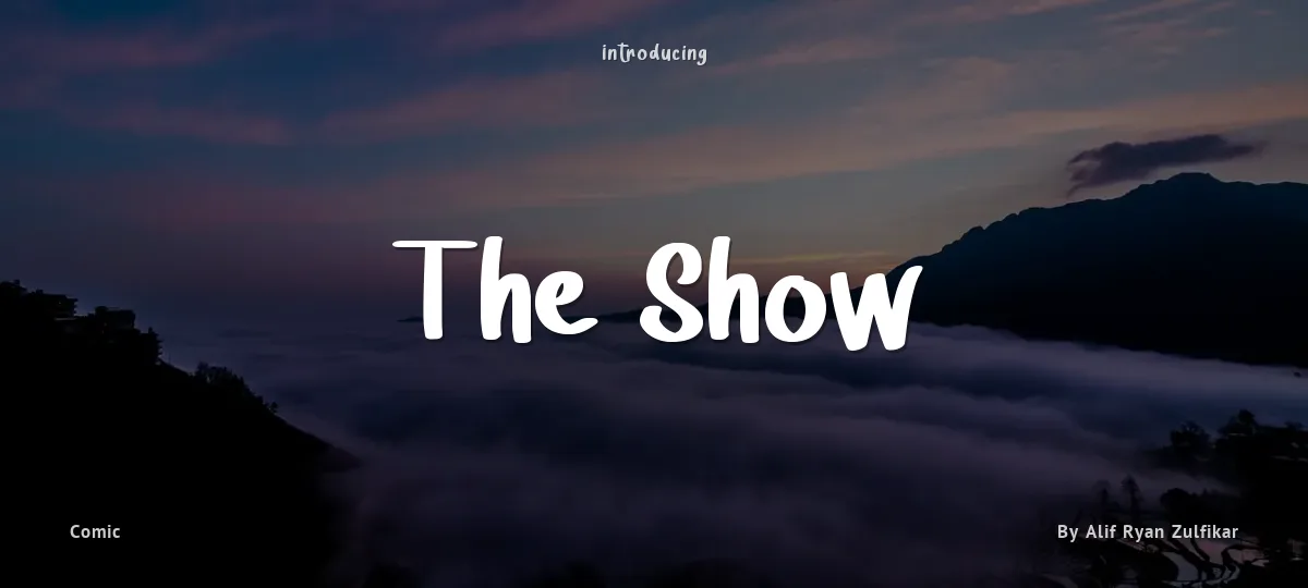 The Show font preview