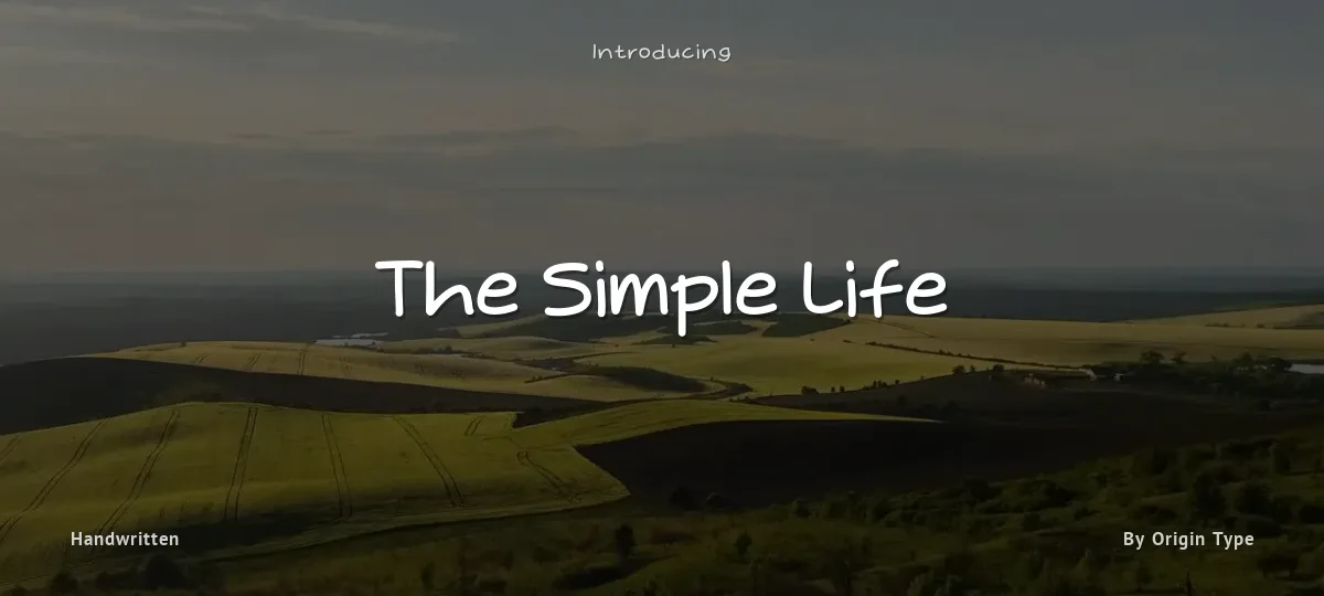 The Simple Life font preview