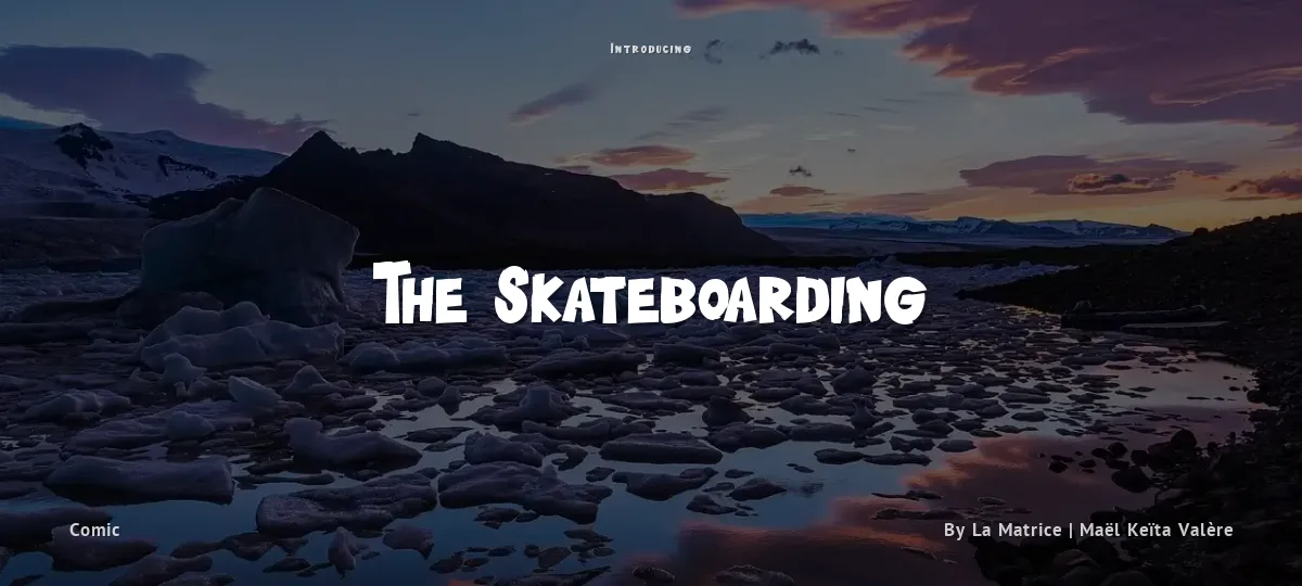 The Skateboarding font preview