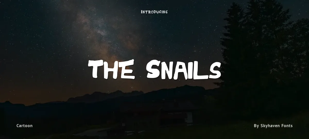 The Snails font preview