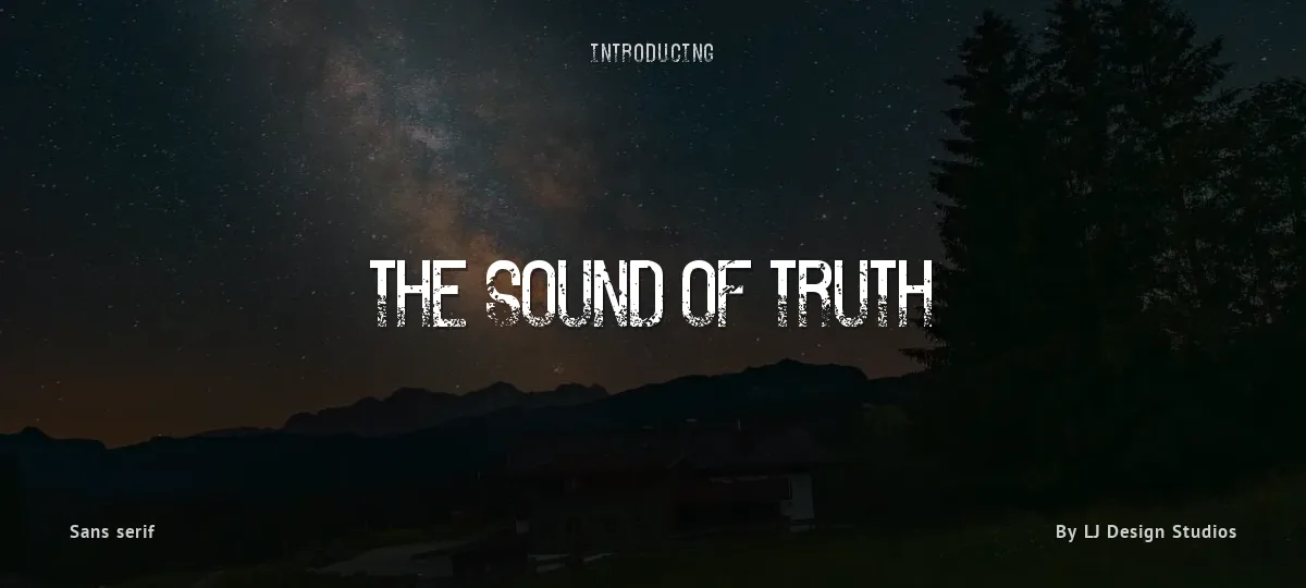 The Sound of Truth font preview