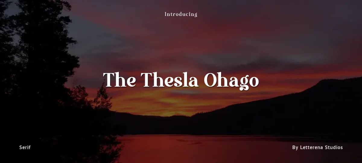 The Thesla Ohago font preview