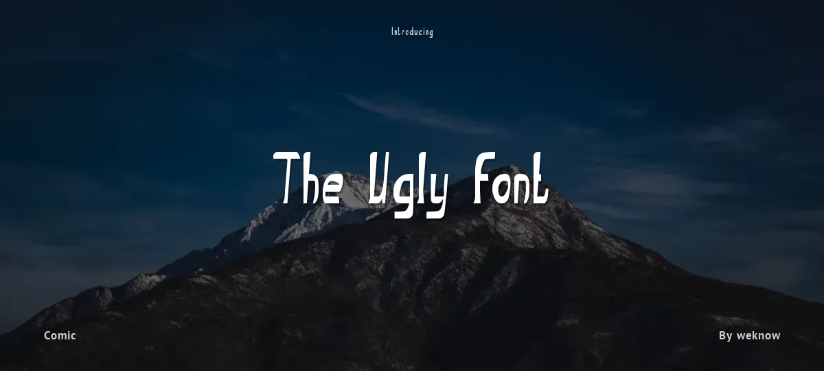 The Ugly font font preview