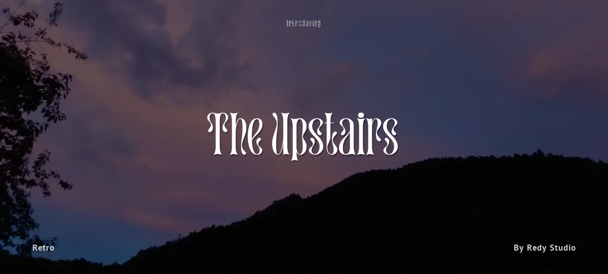 The Upstairs font preview