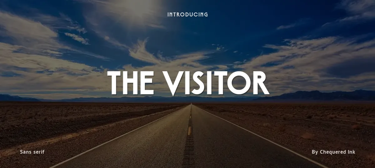 The Visitor font preview