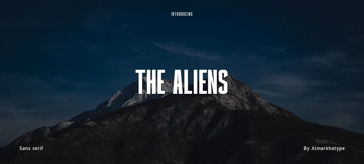The Aliens font preview