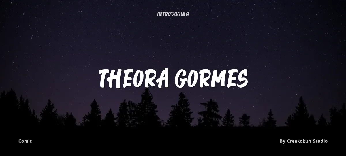 Theora Gormes font preview