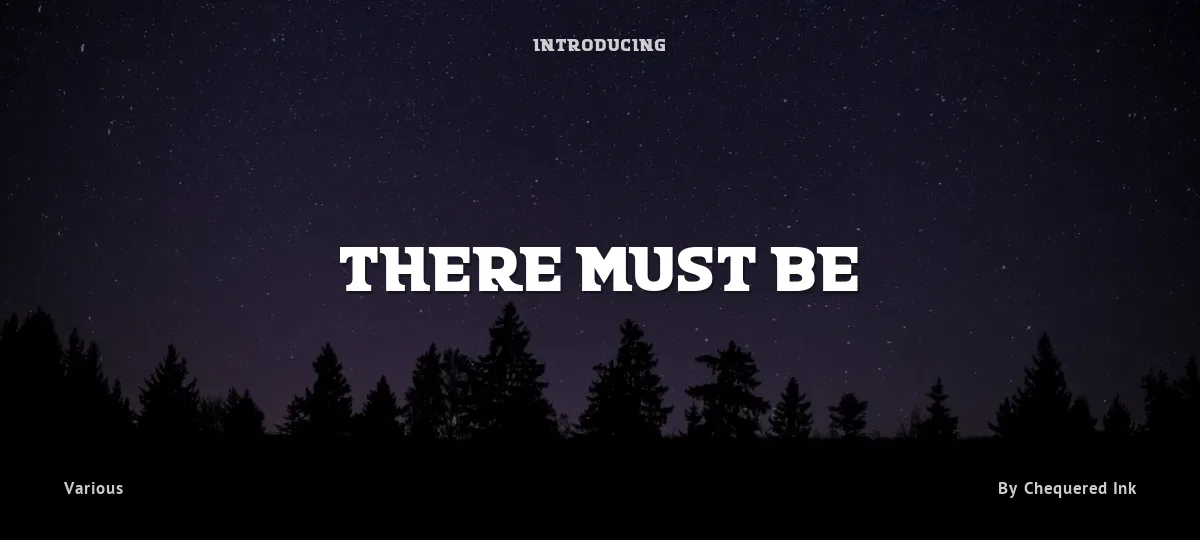 There Must Be font preview