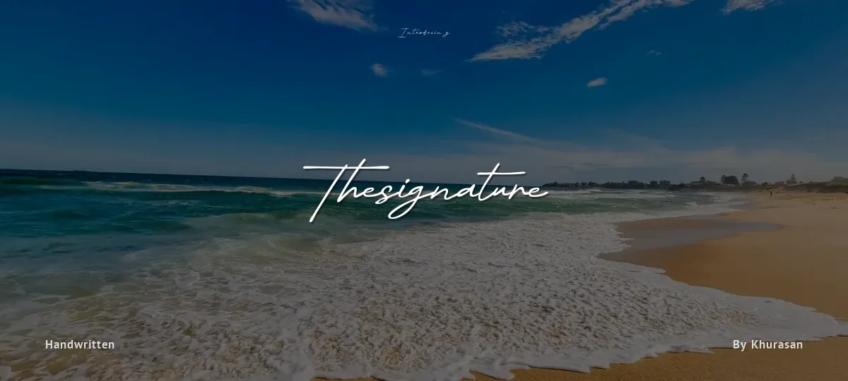 Thesignature font preview