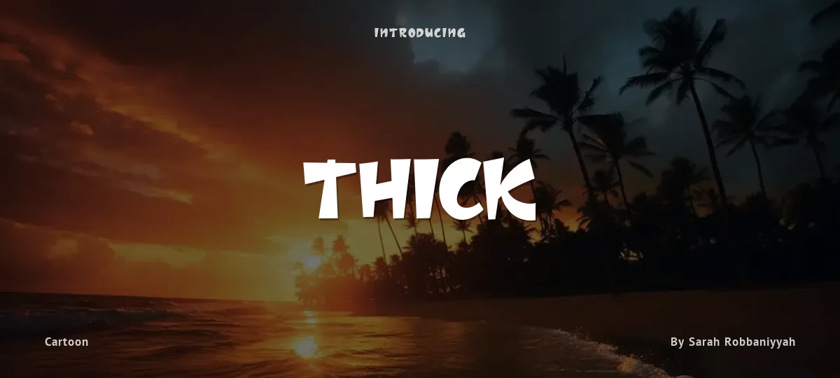 Thick font preview