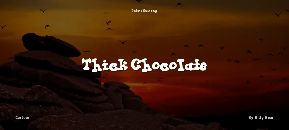 Thick Chocolate font preview