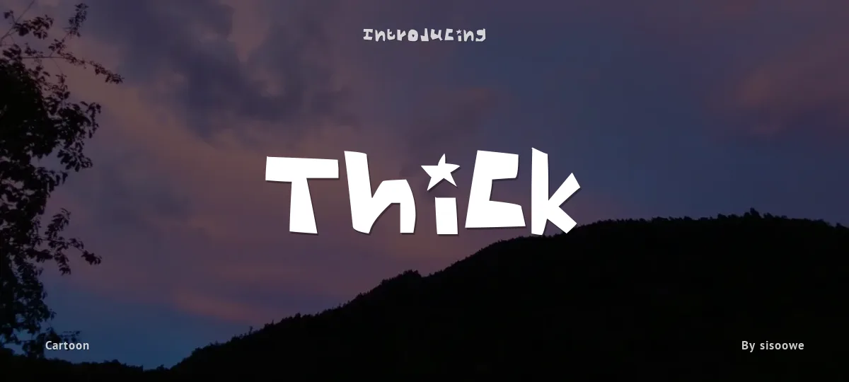 Thick font preview