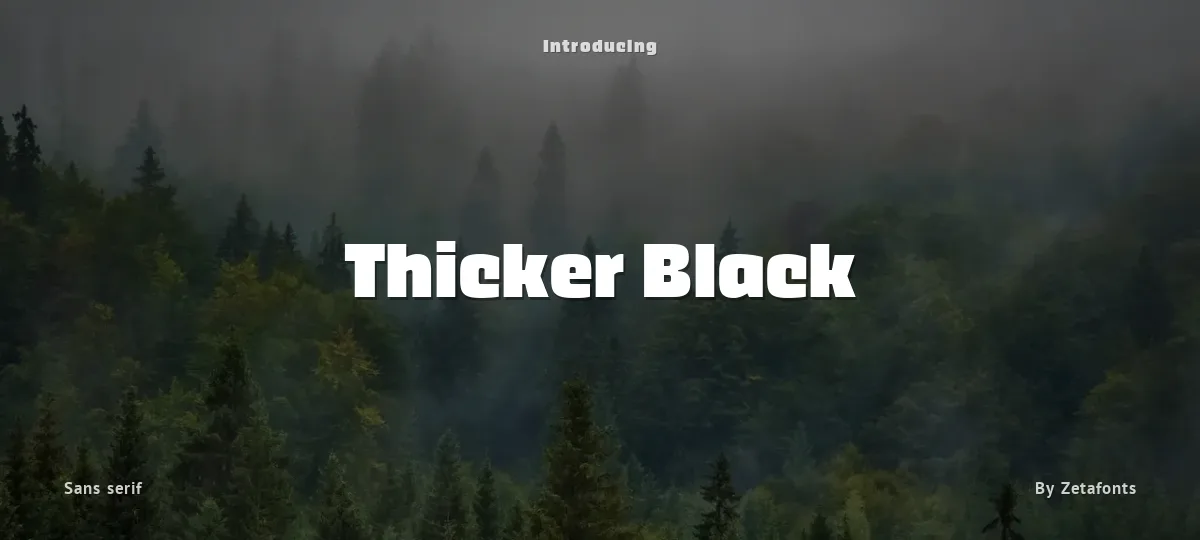 Thicker Black font preview