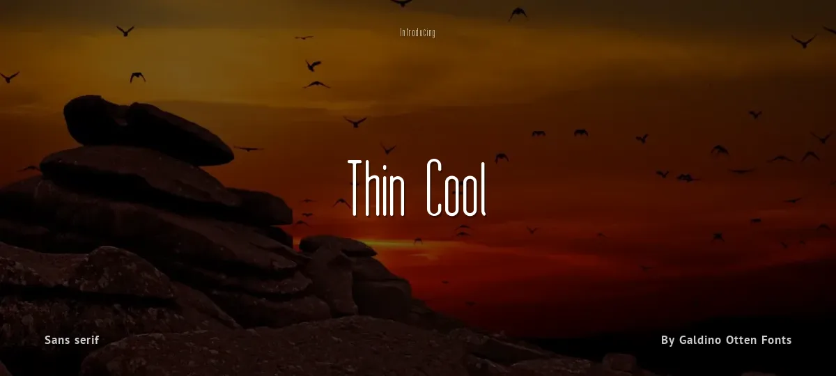 Thin Cool font preview