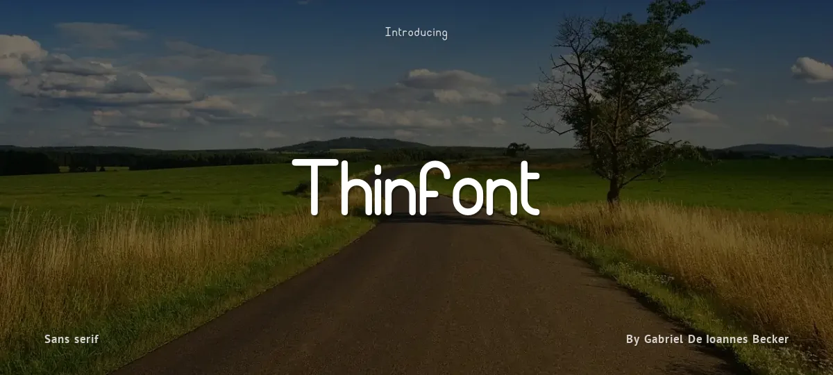 Thinfont font preview