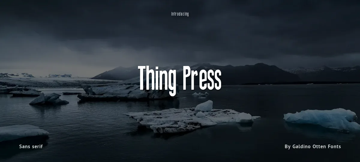 Thing Press font preview