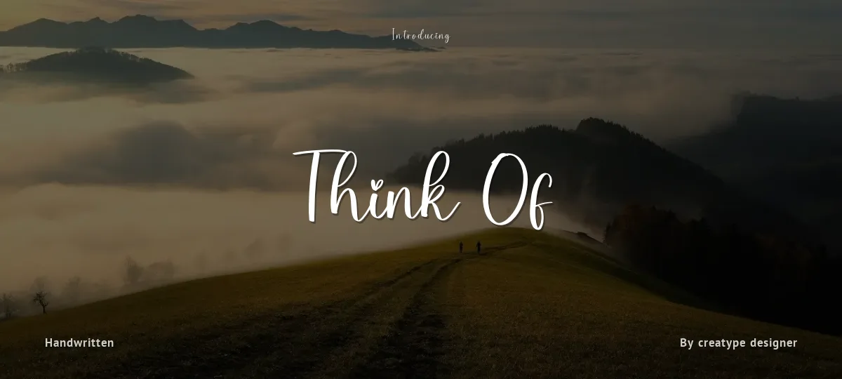 Think Of font preview