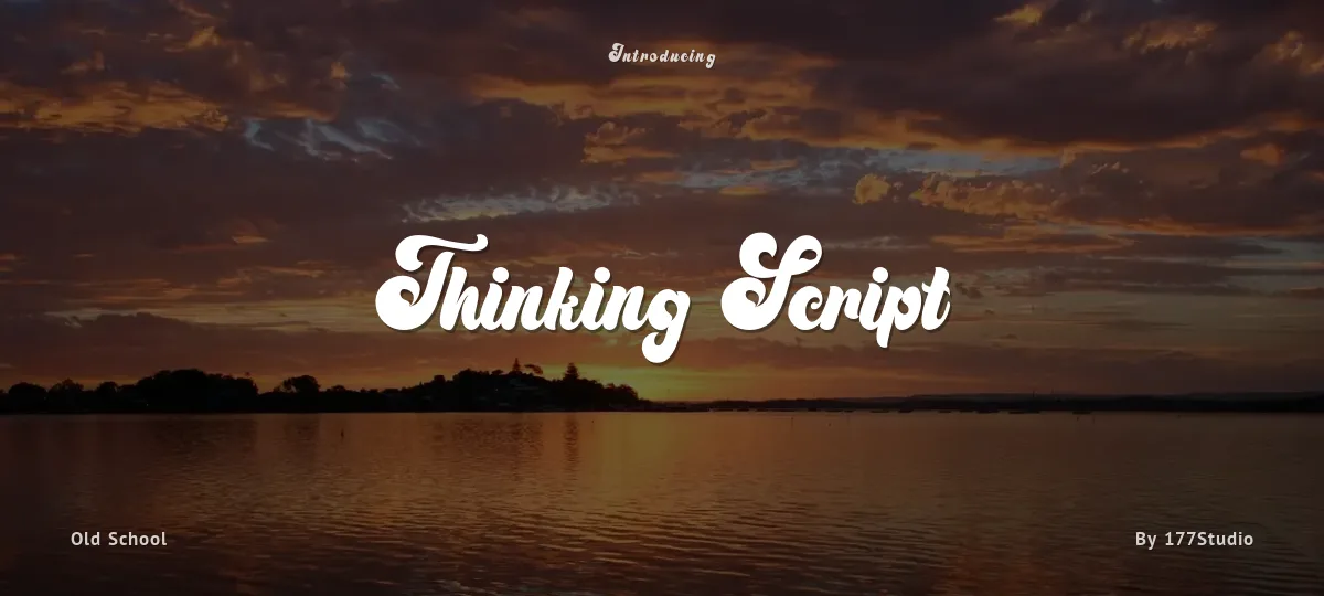 Thinking Script font preview