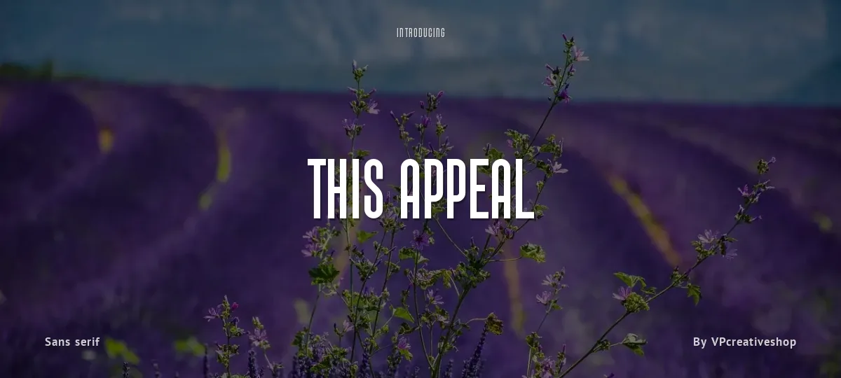 This Appeal font preview