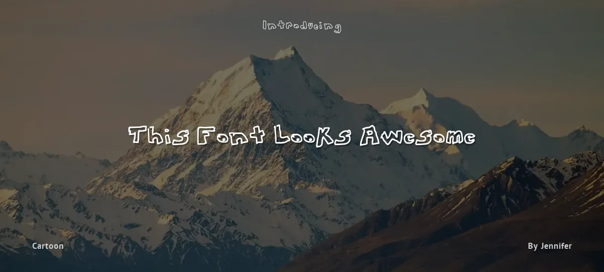 This Font Looks Awesome font preview