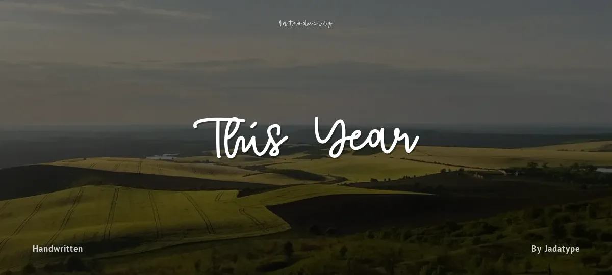 This Year font preview