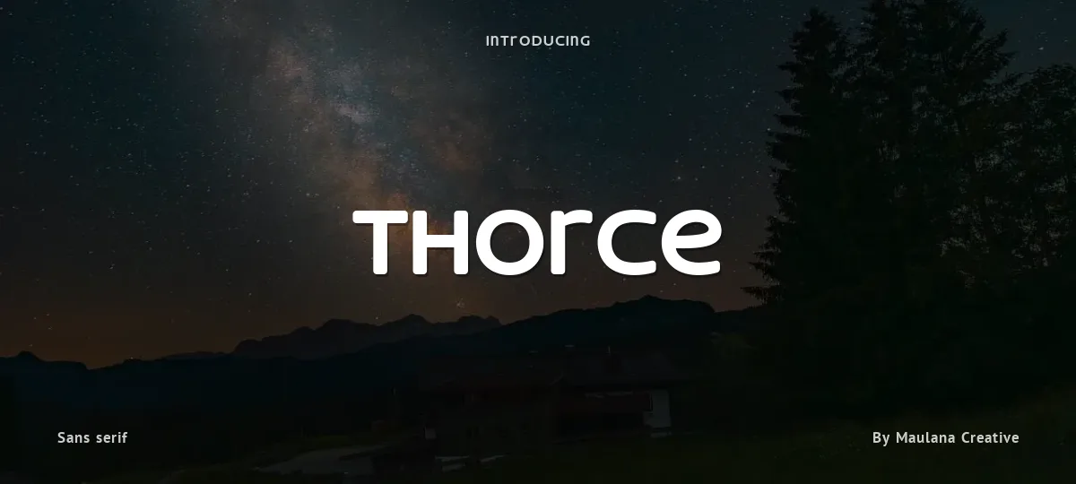 Thorce font preview