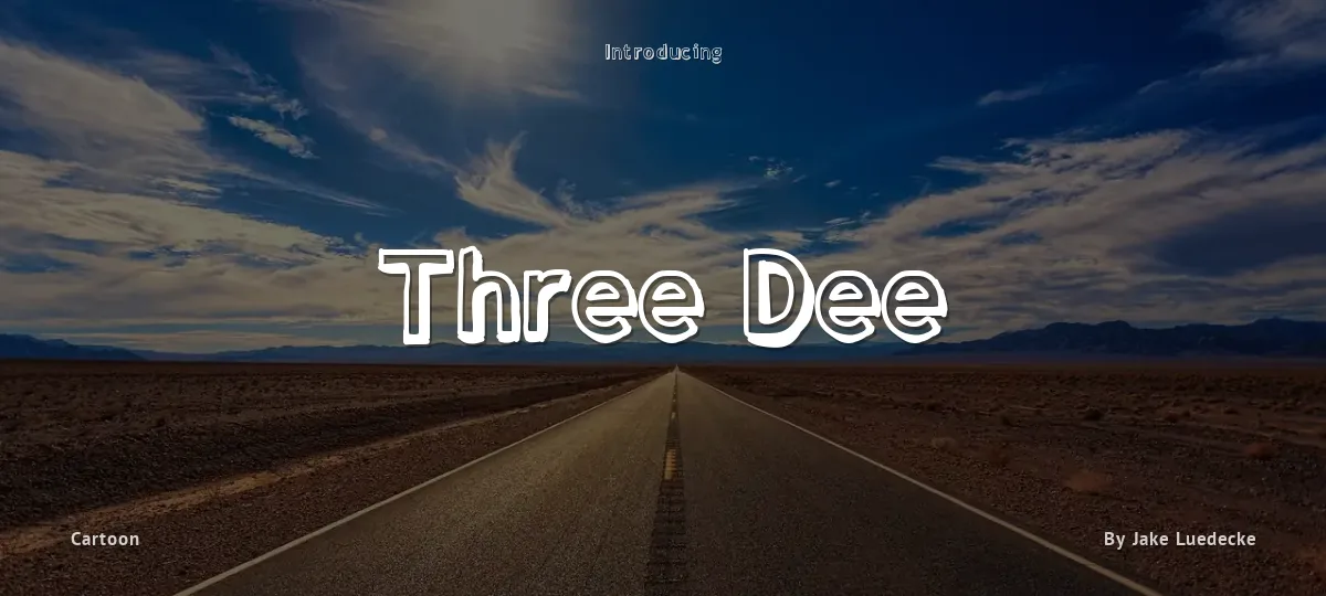 Three Dee font preview